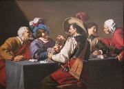 Theodoor Rombouts Playing Cards oil painting picture wholesale